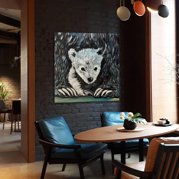 "A Mama's Protection" Large Original on UN-STRETCHED CANVAS