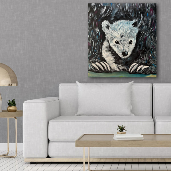 "A Mama's Protection" Large Original on UN-STRETCHED CANVAS