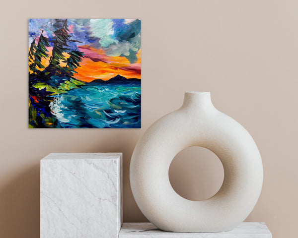 Wind Swept Resilience Original Painting 12" x 12"