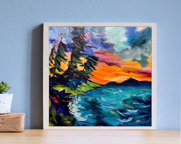 Wind Swept Resilience Original Painting 12" x 12"