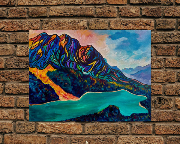 Peyto Lake Original Acrylic Painting 18" x 24"