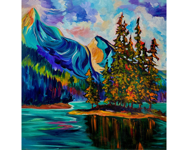 Jasper's Jewel Original on 25" x 25" gallery wrap canvas