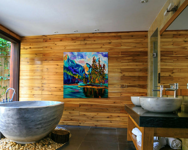 Jasper's Jewel Original on 25" x 25" gallery wrap canvas