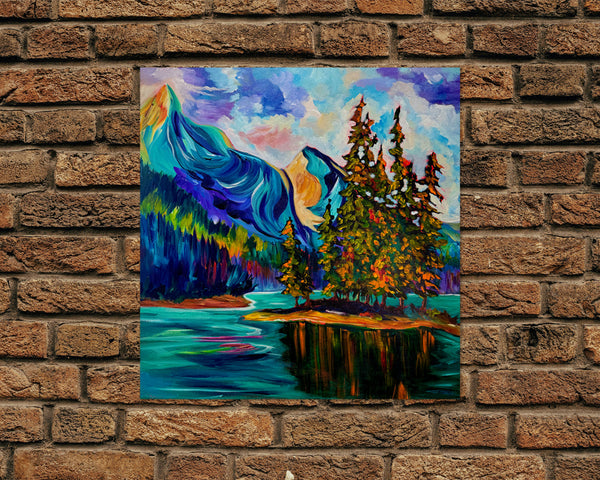 Jasper's Jewel Original on 25" x 25" gallery wrap canvas