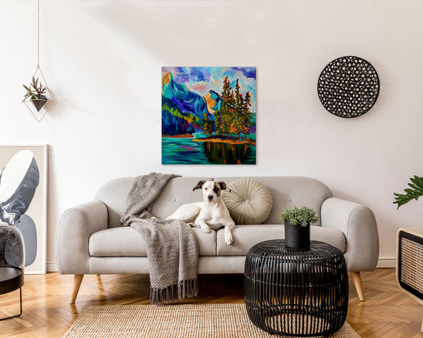 Jasper's Jewel Original on 25" x 25" gallery wrap canvas