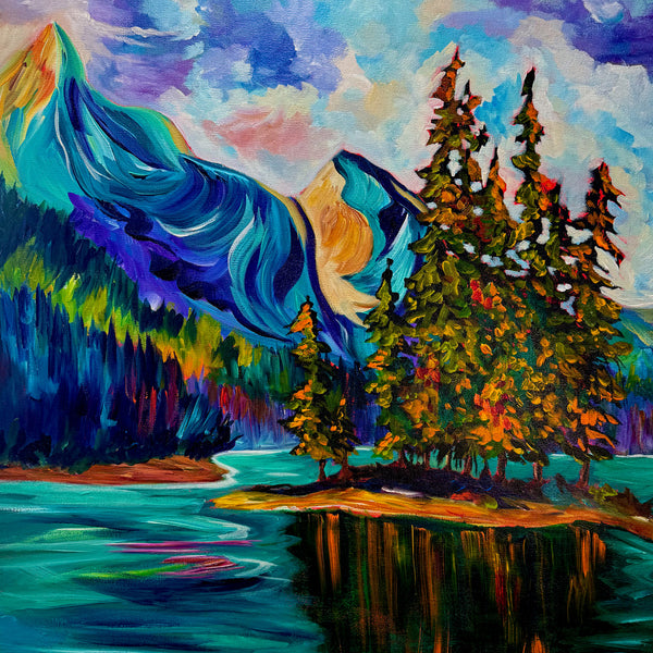 Jasper's Jewel Original on 25" x 25" gallery wrap canvas