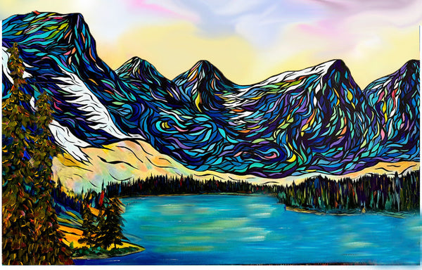 Commission Painting — Moraine Lake and the Valley of the Ten Peaks 80"W x 50"H