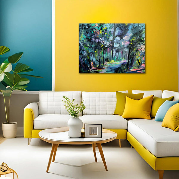 Large Forest Sunrise Original Painting