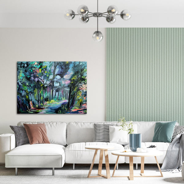 Large Forest Sunrise Original Painting