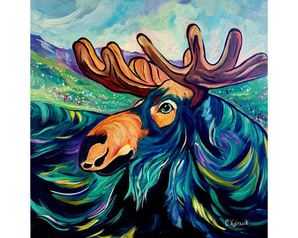 Young Melvin is Growing Up Original 14"x14" gallery wrap painting