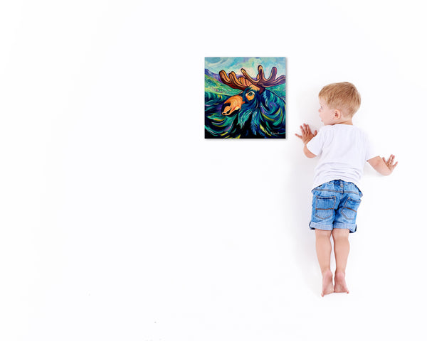 Young Melvin is Growing Up Original 14"x14" gallery wrap painting