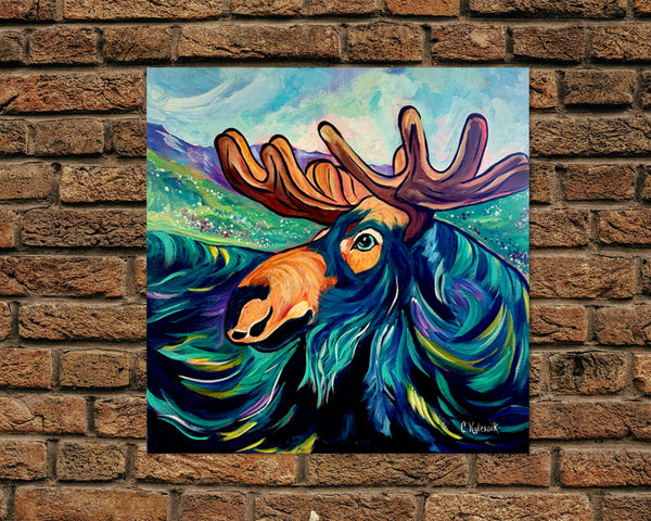 Young Melvin is Growing Up Original 14"x14" gallery wrap painting