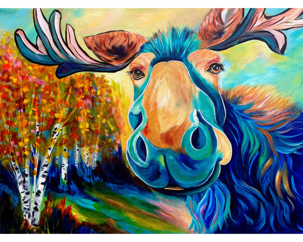 Moosey McBirch Original Acrylic on 18" x 24" gallery wrap canvas