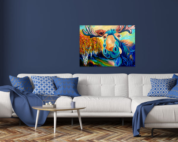 Moosey McBirch Original Acrylic on 18" x 24" gallery wrap canvas