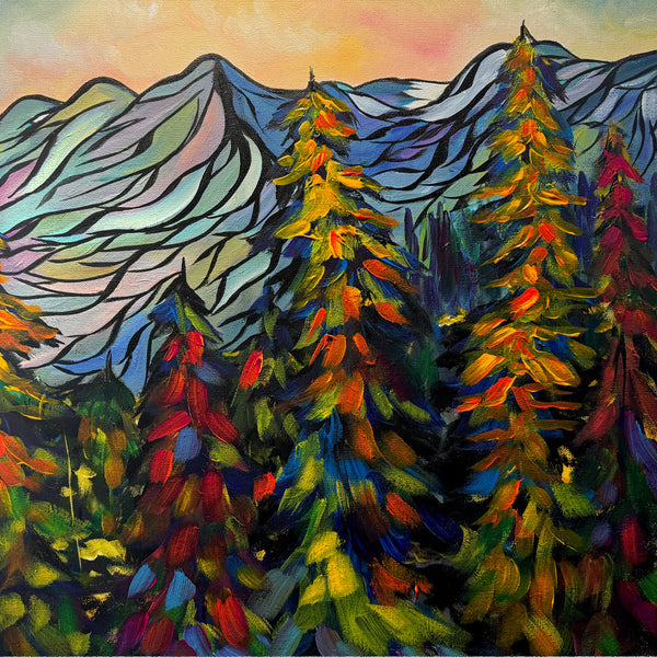 Escape to the Mountains 24" x 20" Original Painting