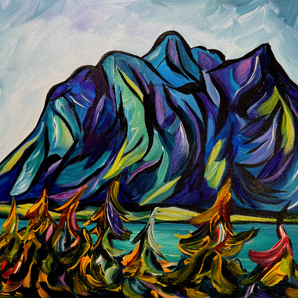 A Mountain Marvel Original Painting 12" x 12"