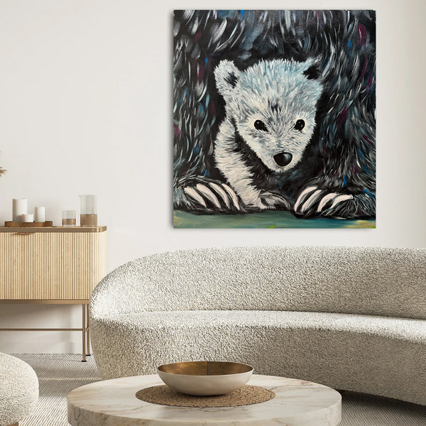 "A Mama's Protection" Large Original on UN-STRETCHED CANVAS