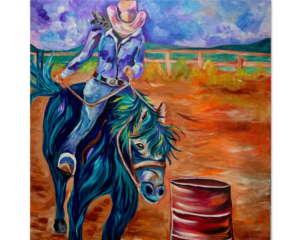 Prelude to the Arena Original 25" x 25 gallery wrap acrylic painting