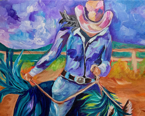 Prelude to the Arena Original 25" x 25 gallery wrap acrylic painting