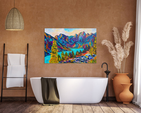 Wild and Free in the Purcells | Original Acrylic Painting on 24" x 36" gallery wrap canvas