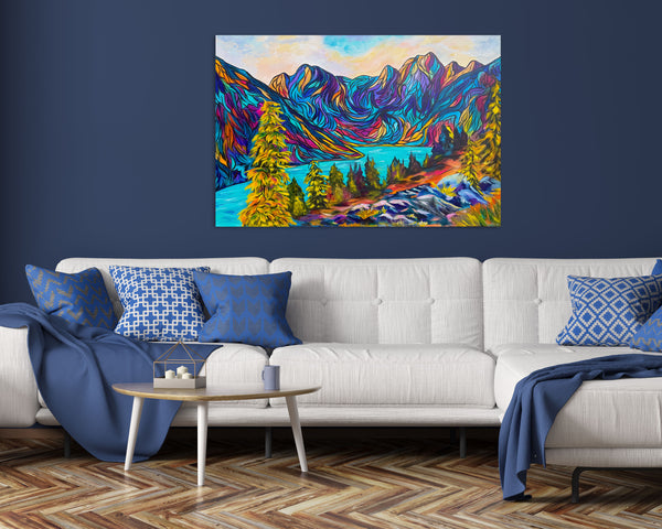 Wild and Free in the Purcells | Original Acrylic Painting on 24" x 36" gallery wrap canvas