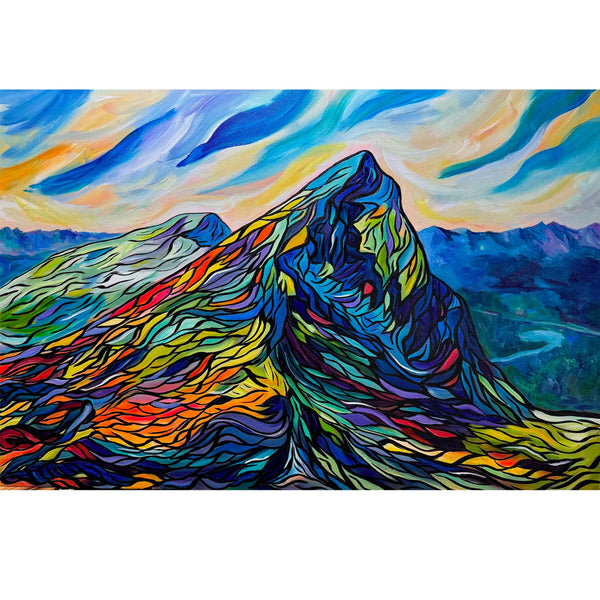 Original Painting of Ha Ling Peak near Canmore, Alberta 36" x 24"