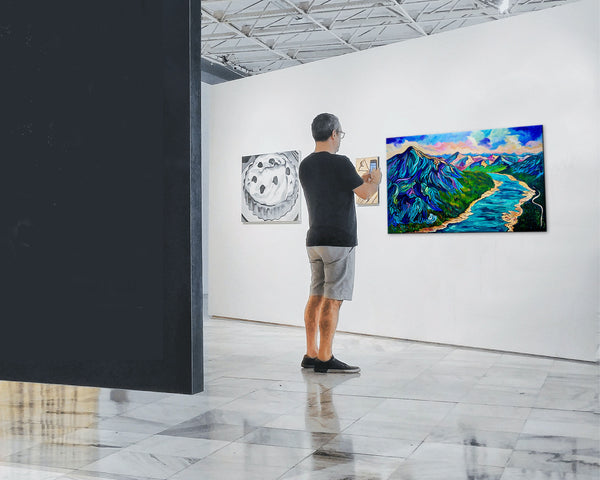 A Bird’s Eye View of Spray Lakes – Original Acrylic Painting