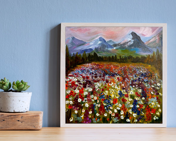 Where Wildflowers Dream Original Acrylic 12" x 12" Gallery Wrap