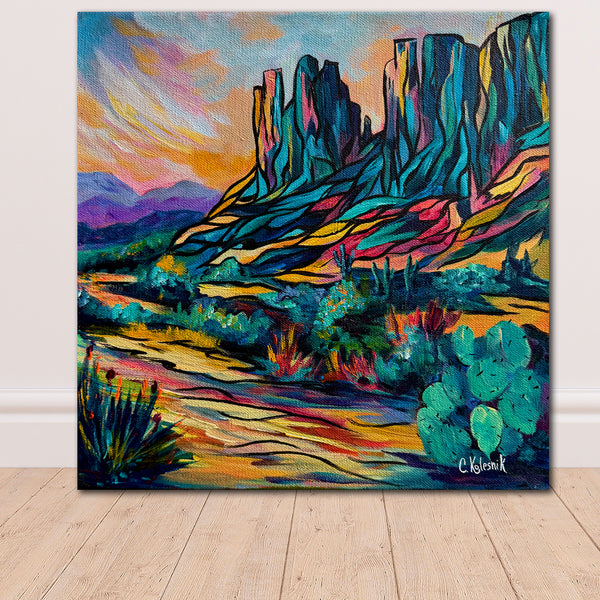 "Off the Grid" Originally in the Southwest Square Foot Show 12" x 12" on gallery wrap canvas
