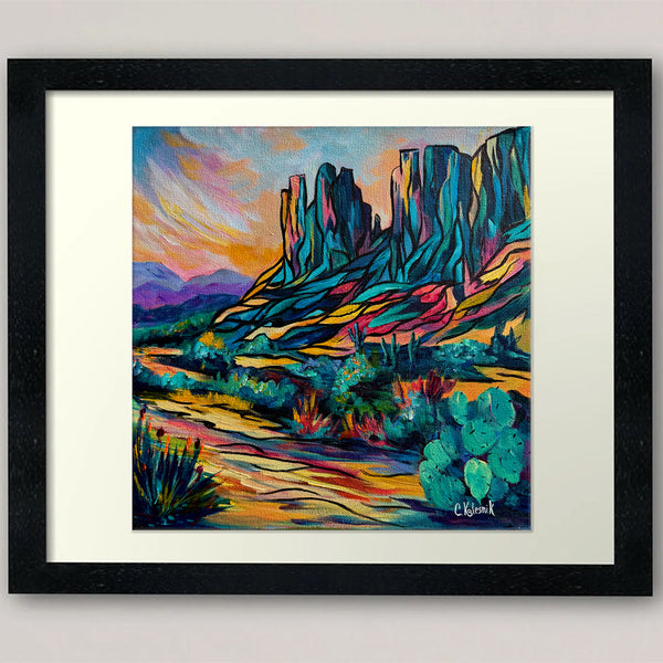 "Off the Grid" Originally in the Southwest Square Foot Show 12" x 12" on gallery wrap canvas