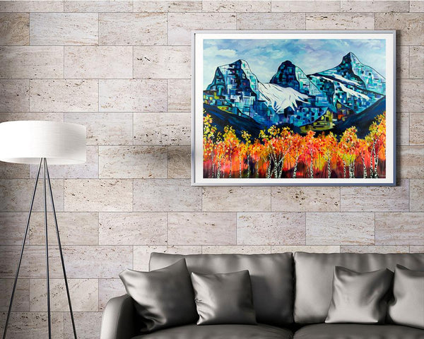 Three Sisters Mountains Painting