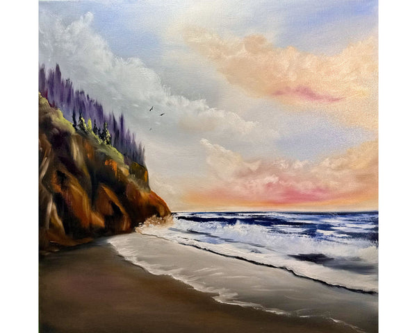 As the Day Comes to an End | Original Oil Painting | 24" x 24"