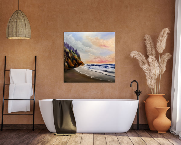 As the Day Comes to an End | Original Oil Painting | 24" x 24"