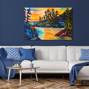 Large Original Painting of Cape Scott on Vancouver Island 24" x 36" Gallery Wrap Canvas is perfect for a cozy home or office decor |Wall Art
