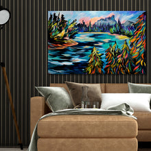 Load image into Gallery viewer, A Glimpse of the Castle Original Painting on 36&quot; x 24&quot; Un-stretched Canvas Roll