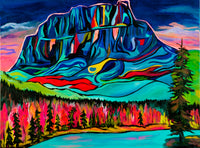 Castle Mountain fine art abstract landscape painting