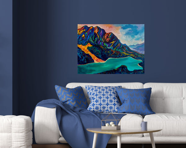 Peyto Lake Original Acrylic Painting 18" x 24"