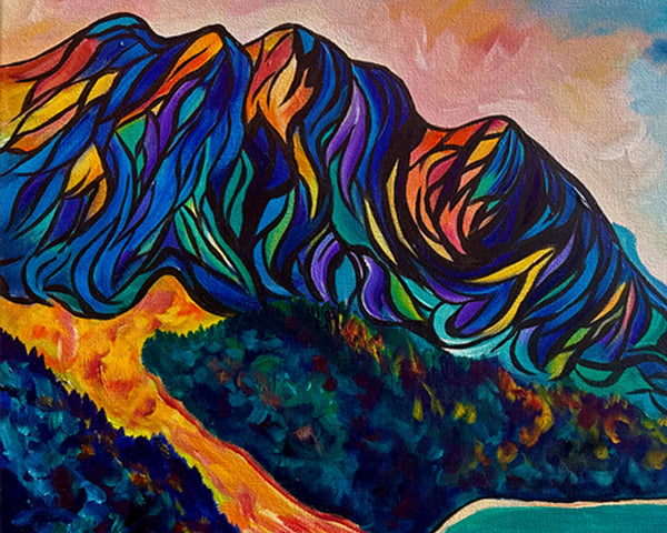 Peyto Lake Original Acrylic Painting 18" x 24"