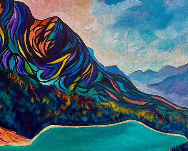 Peyto Lake Original Acrylic Painting 18" x 24"