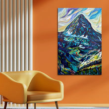 Load image into Gallery viewer, Original Painting of Mount Assiniboine, Canada&#39;s version of Italy&#39;s Matterhorn 36&quot; x 24&quot; stretched gallery wrap canvas
