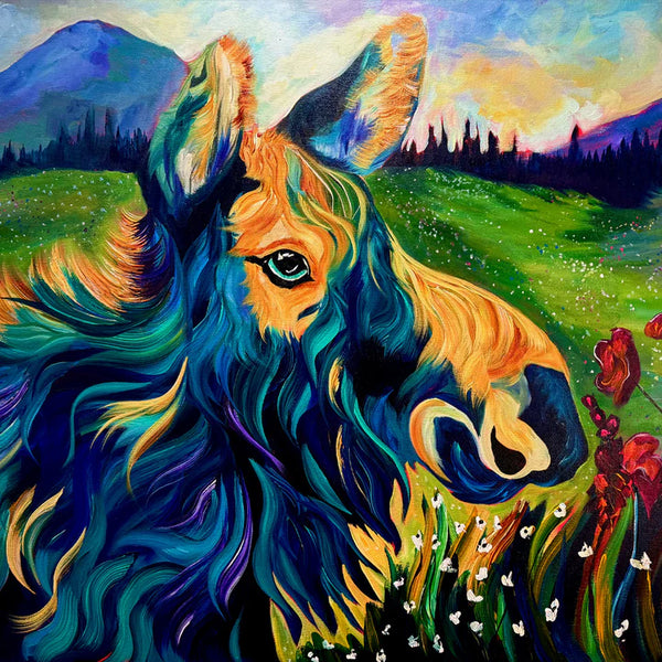 Custom Commission for Ryan Suk — 16" x 24" Similar to my Melvin Moose Paintings