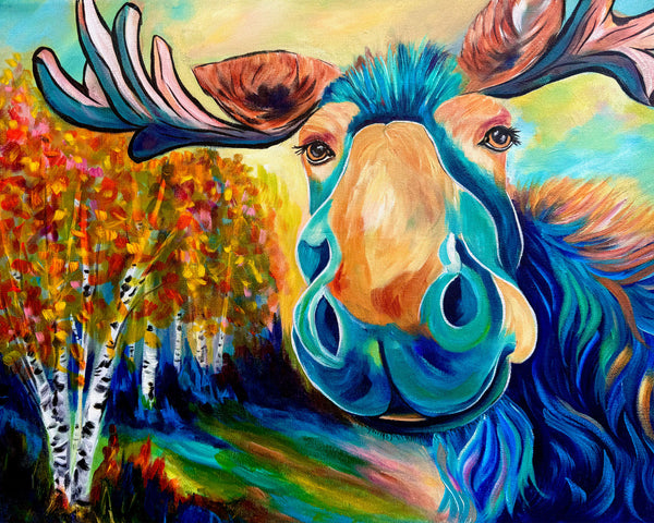 Moosey McBirch Original Acrylic on 18" x 24" gallery wrap canvas