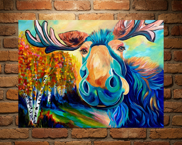 Moosey McBirch Original Acrylic on 18" x 24" gallery wrap canvas