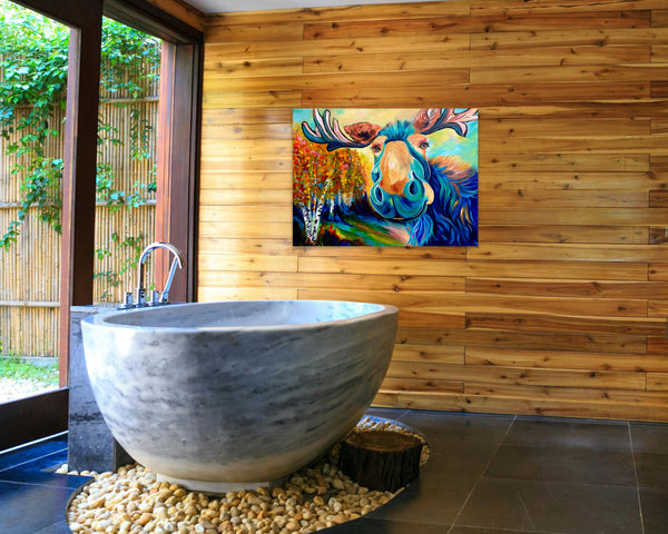 Moosey McBirch Original Acrylic on 18" x 24" gallery wrap canvas