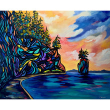 Load image into Gallery viewer, Vancouver Sea Wall Original Acrylic Painting 24&quot; x 30&quot;