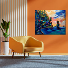 Load image into Gallery viewer, Vancouver Sea Wall Original Acrylic Painting 24&quot; x 30&quot;