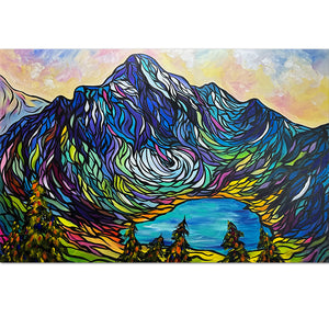 Original Painting of Lake McArthur in the Canadian Rockies