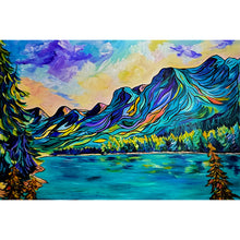 Load image into Gallery viewer, Canmore Peaks Original Painting 36&quot; x 24&quot; Gallery Wrap Canvas