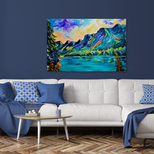 Load image into Gallery viewer, Canmore Peaks Original Painting 36&quot; x 24&quot; Gallery Wrap Canvas