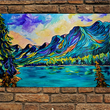 Load image into Gallery viewer, Canmore Peaks Original Painting 36&quot; x 24&quot; Gallery Wrap Canvas